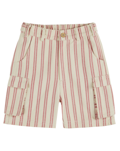 Short cargo rayure rose