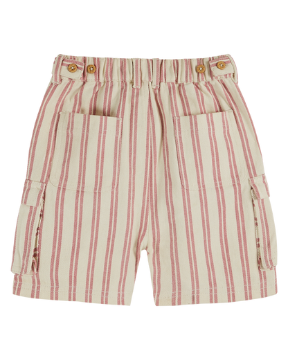 Short cargo rayure rose