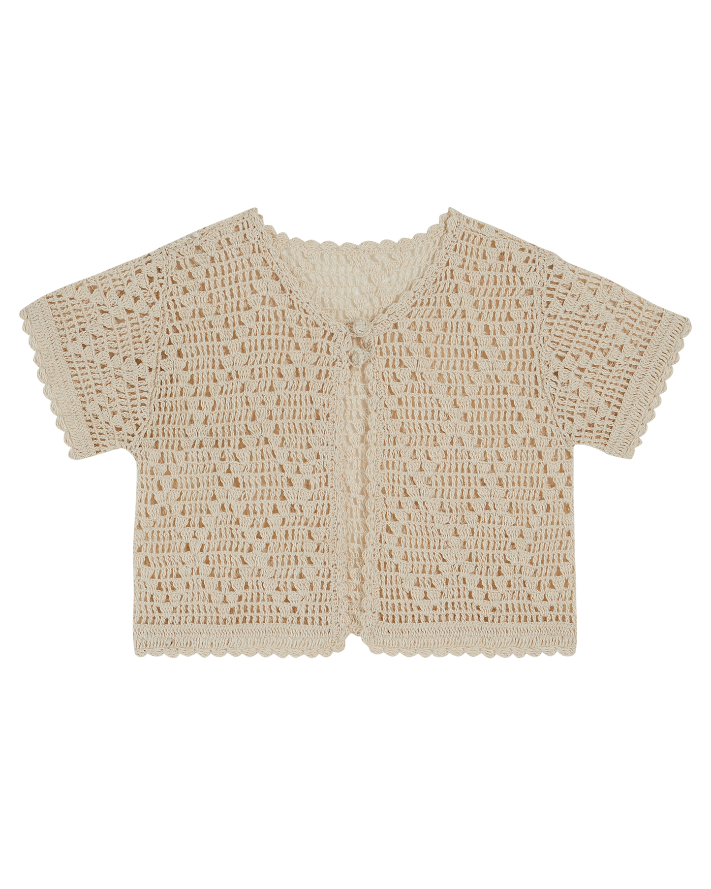 Cardigan crochet fille écru