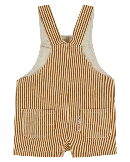 Salopette bébé rayure miel