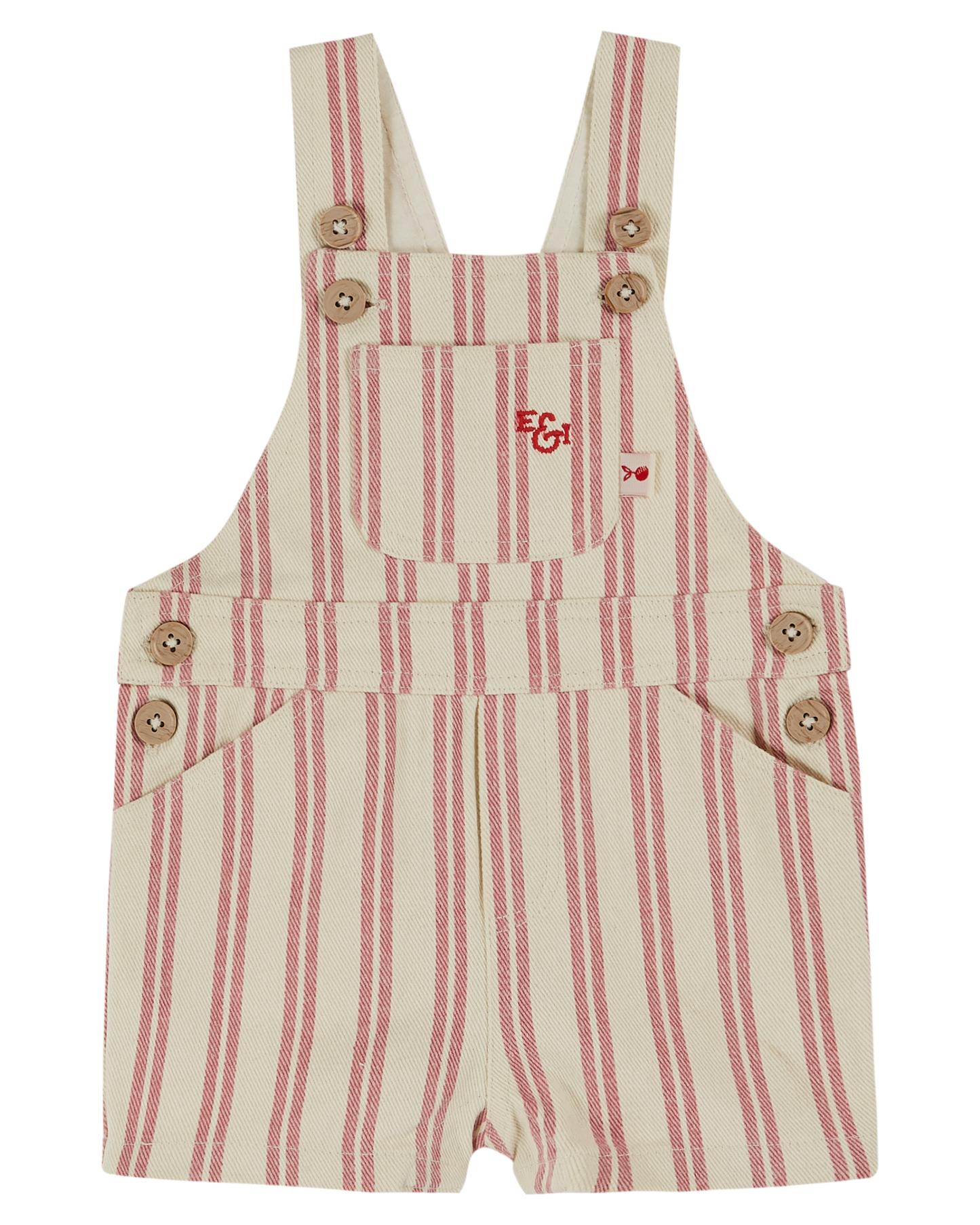 Salopette bébé rayure rose