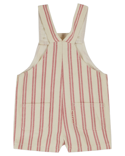 Salopette bébé rayure rose