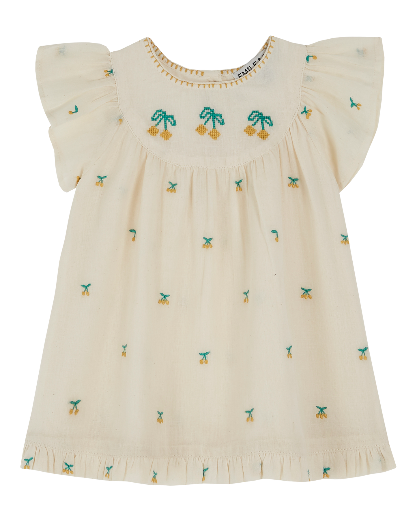 Robe bébé broderie cerise chantilly