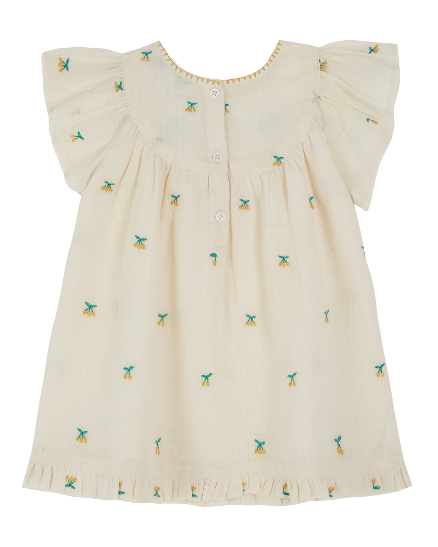 Robe bébé broderie cerise chantilly