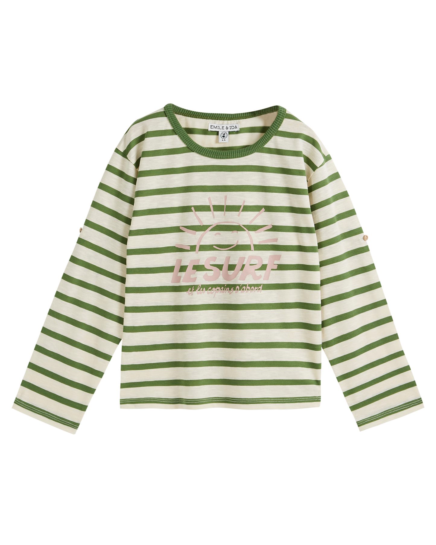 Marinière coton bio rayure pickle surf