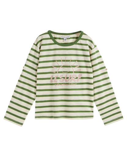 Marinière coton bio rayure pickle surf