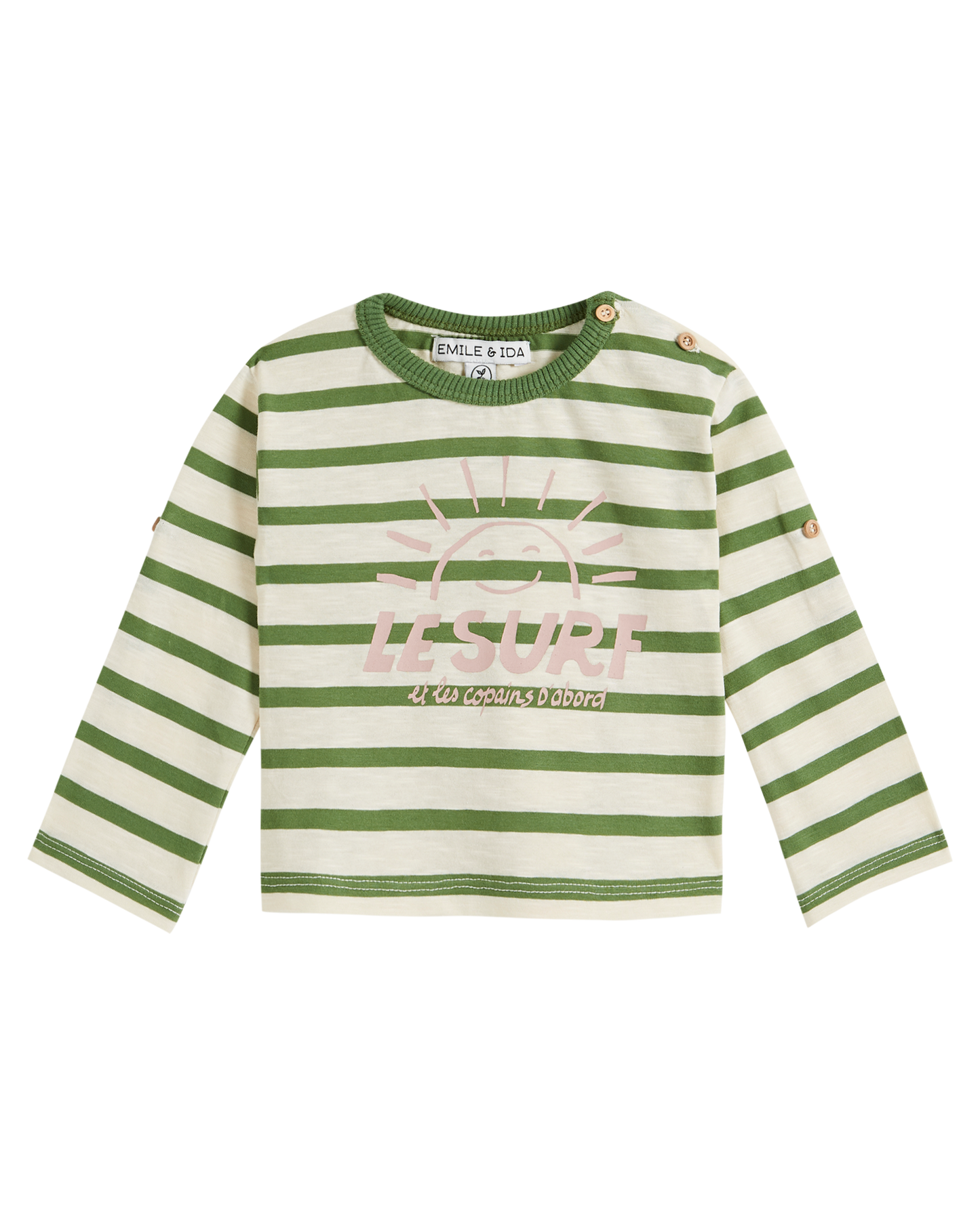 Marinière coton bio rayure pickle surf