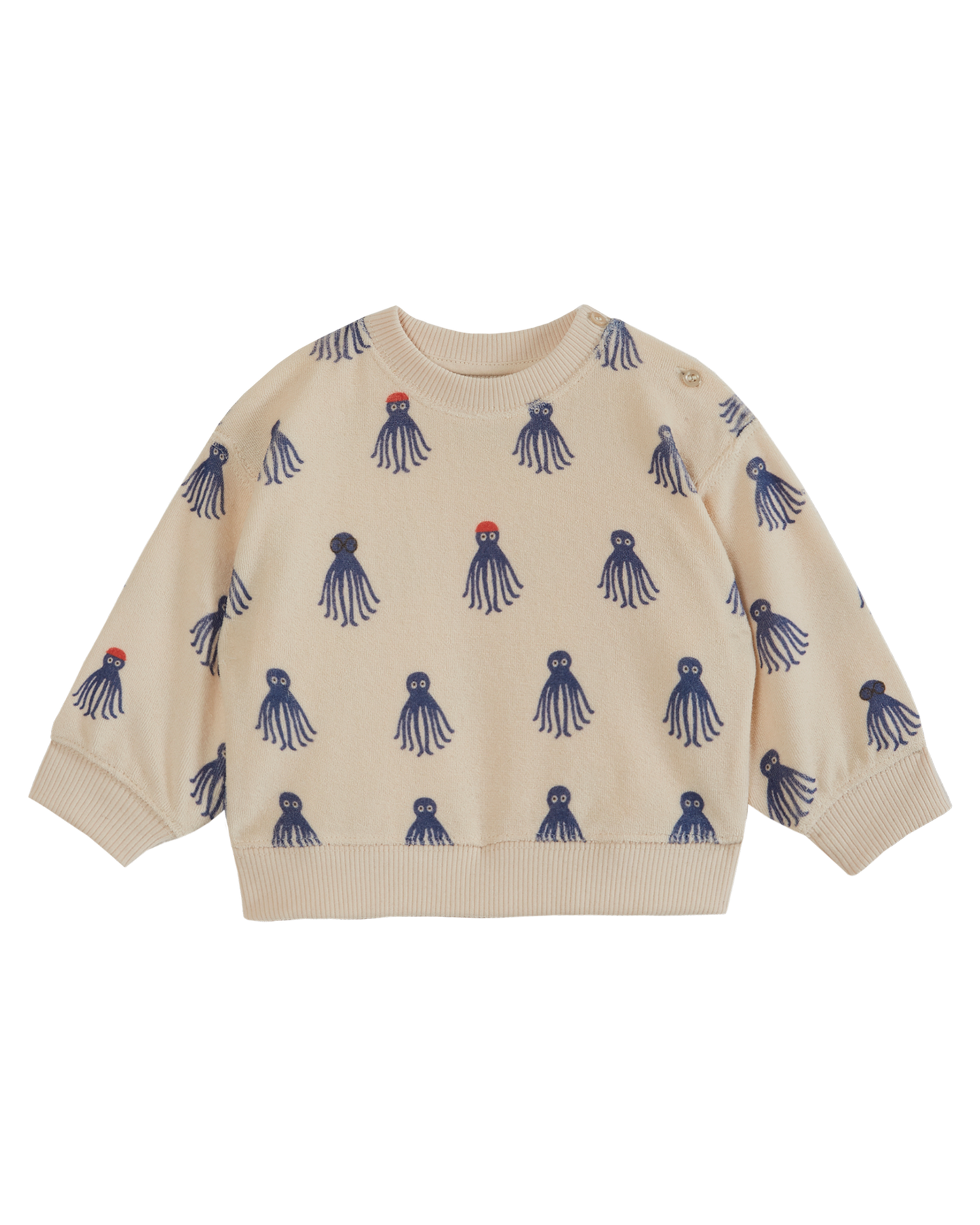 Sweat éponge octopus bleu
