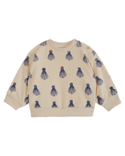 Sweat éponge octopus bleu