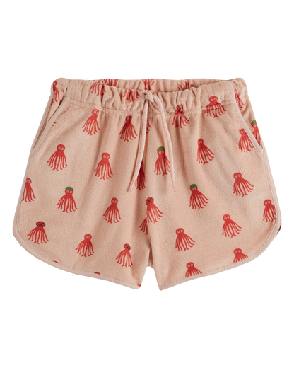 Short éponge octopus rouge