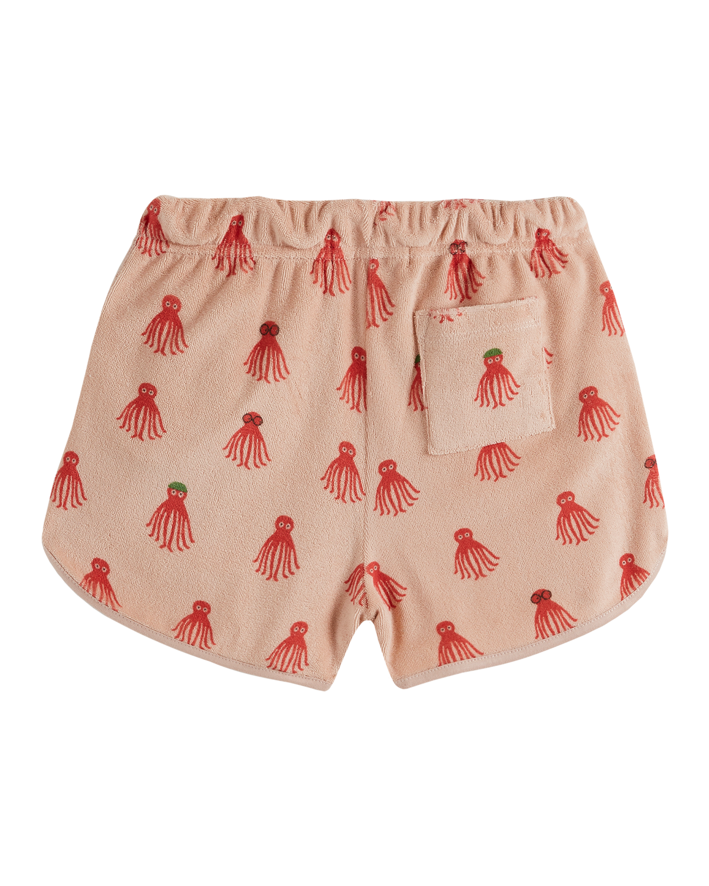 Short éponge octopus rouge