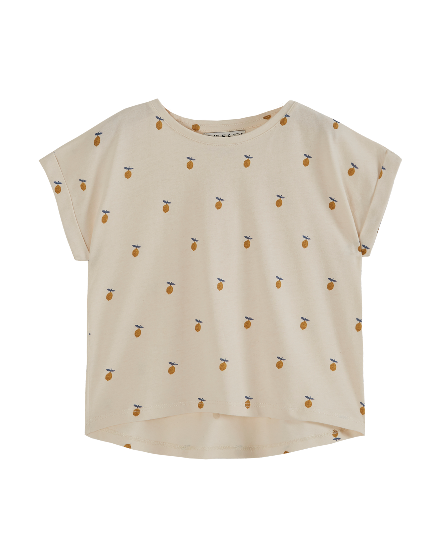 T-shirt coton bio citron écru