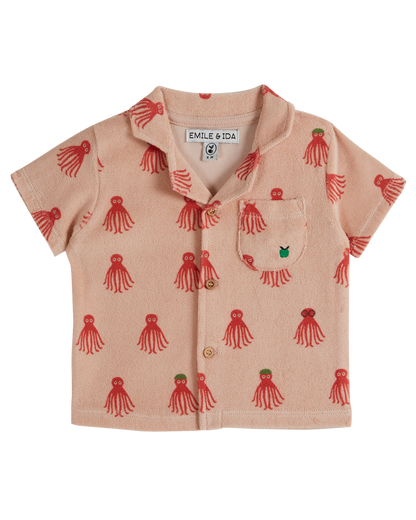 Chemise éponge octopus rouge