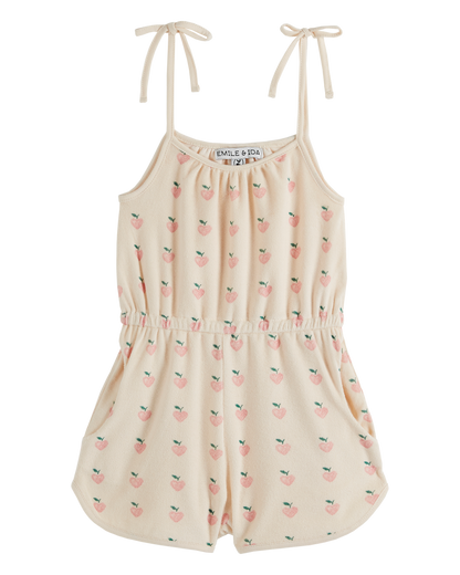 Combishort bretelles grand coeur rose