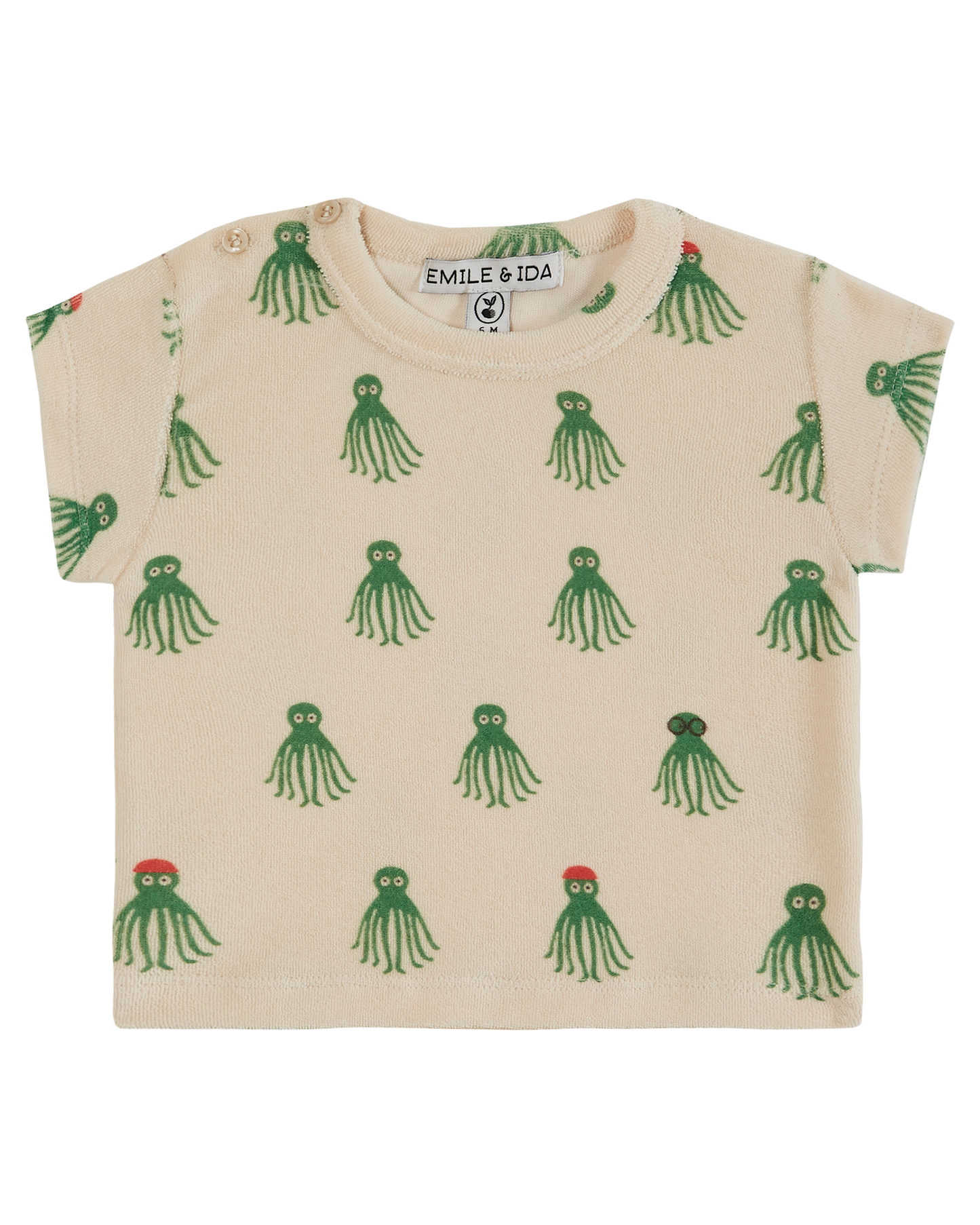 T-shirt éponge octopus vert