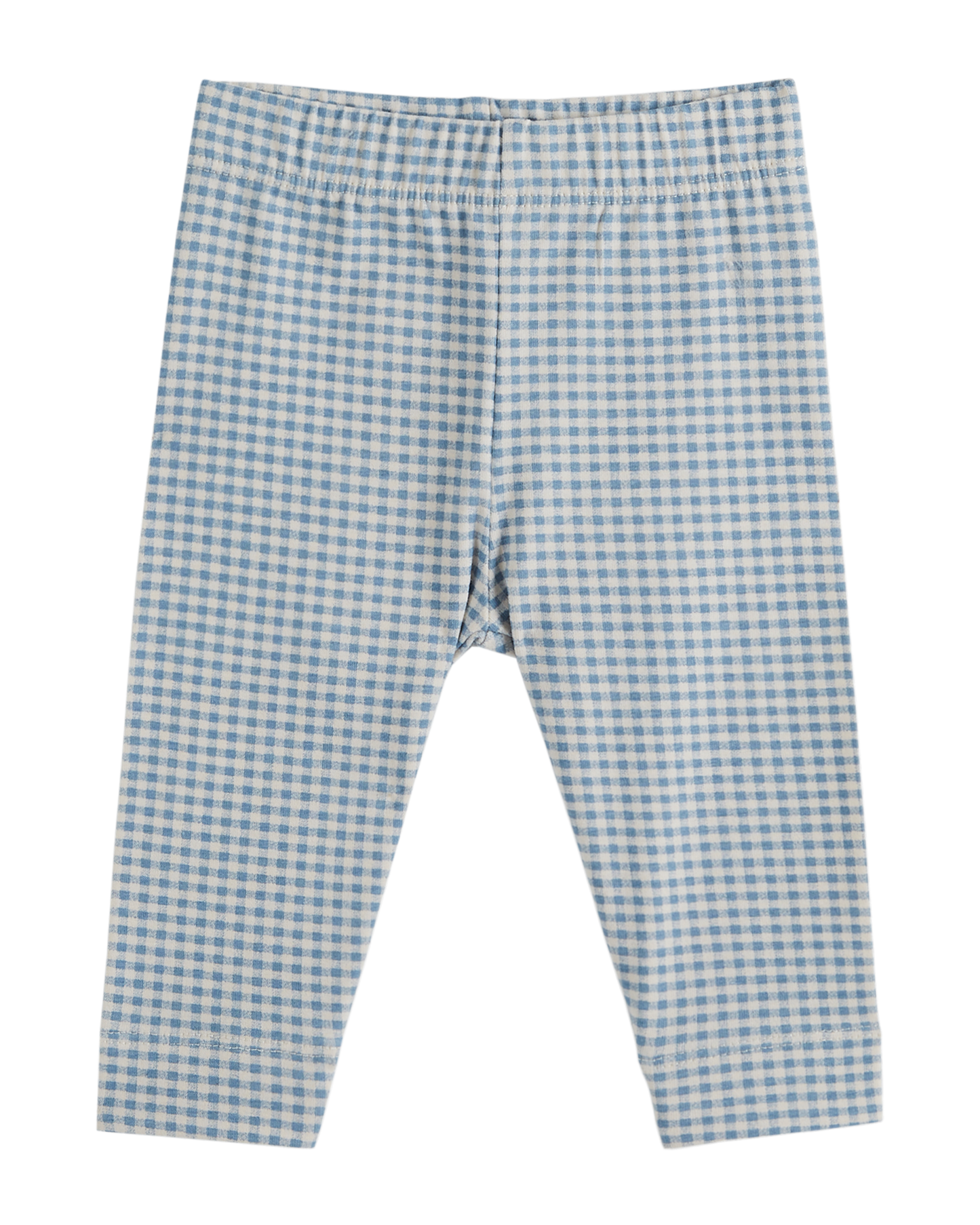 Legging coton bio vichy bleu