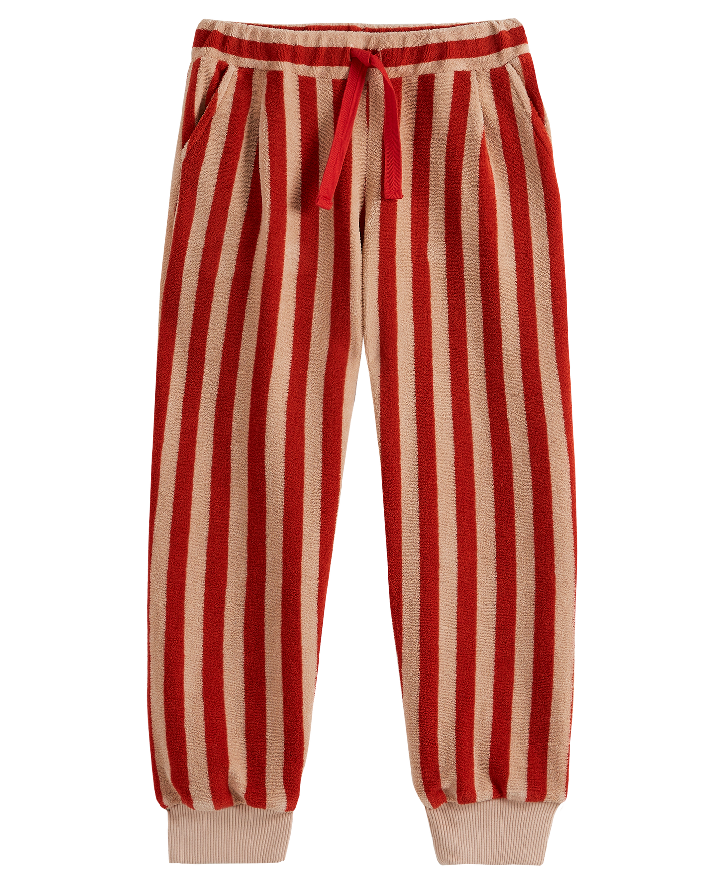 Jogger éponge rayure rouge