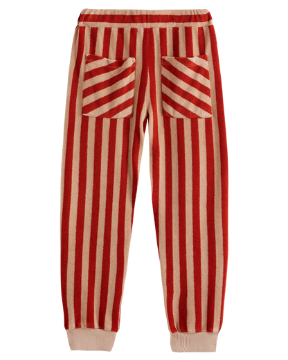 Jogger éponge rayure rouge