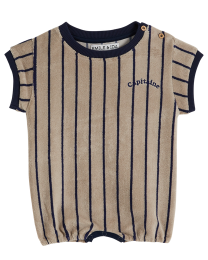 Combibloomer rayure bleu marine
