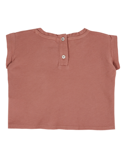 T-shirt coton bio lapin bois de rose