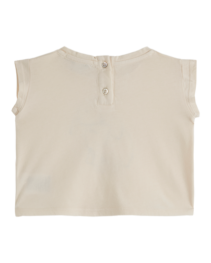 T-shirt coton bio lapin crème