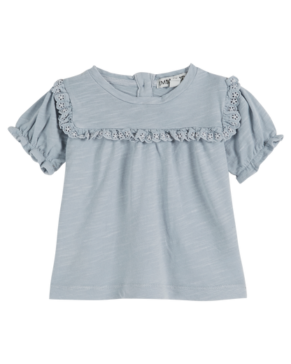 T-shirt coton bio broderie flocon