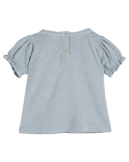 T-shirt coton bio broderie flocon