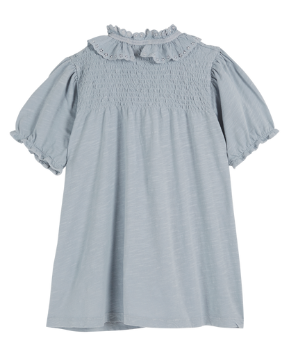 Robe coton bio broderie anglaise flocon