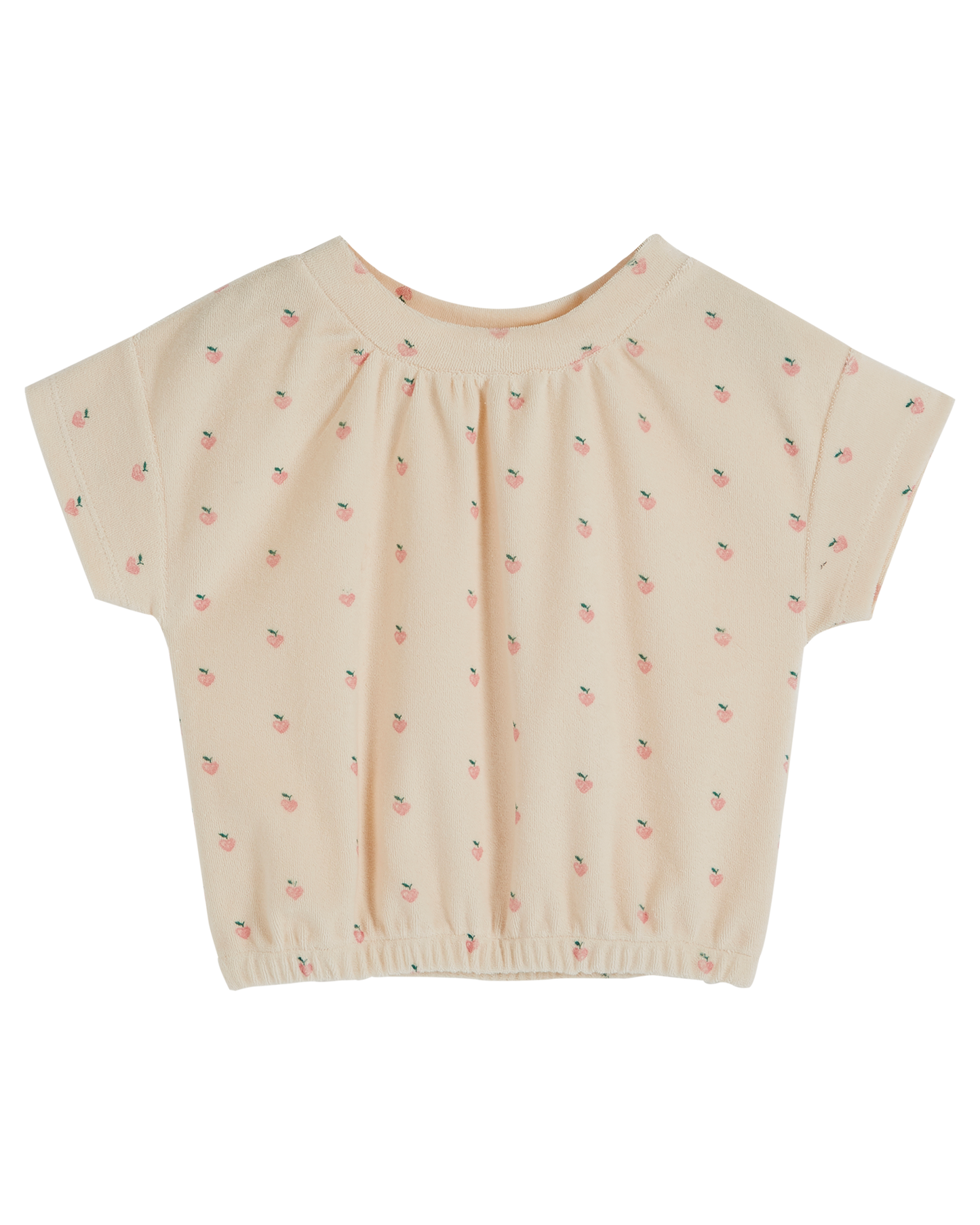 T-shirt éponge petit coeur rose