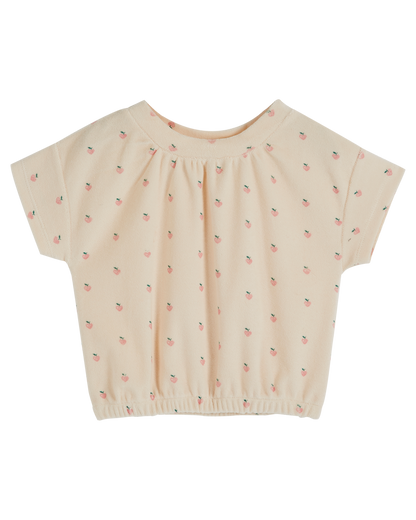 T-shirt éponge petit coeur rose