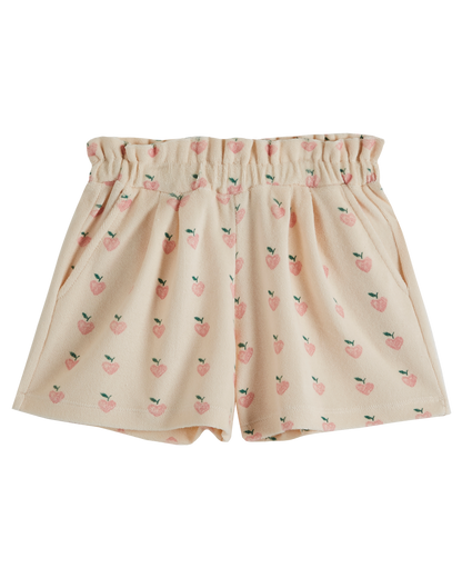 Short éponge grand coeur rose