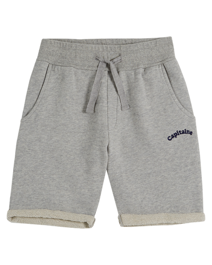 Bermuda coton bio gris chiné