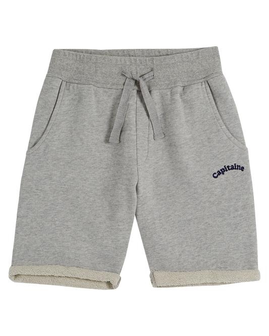 Bermuda coton bio gris chiné