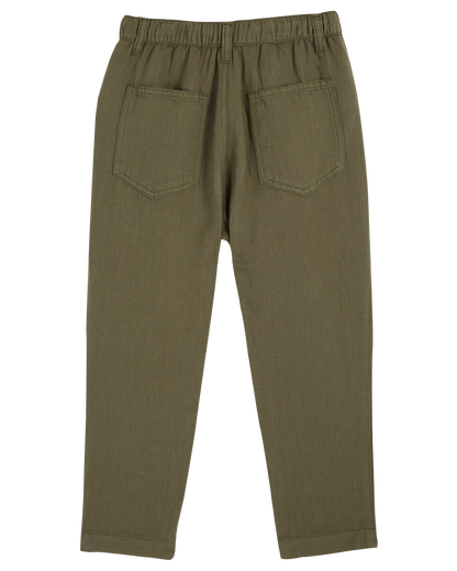 Pantalon lin coton salicorne