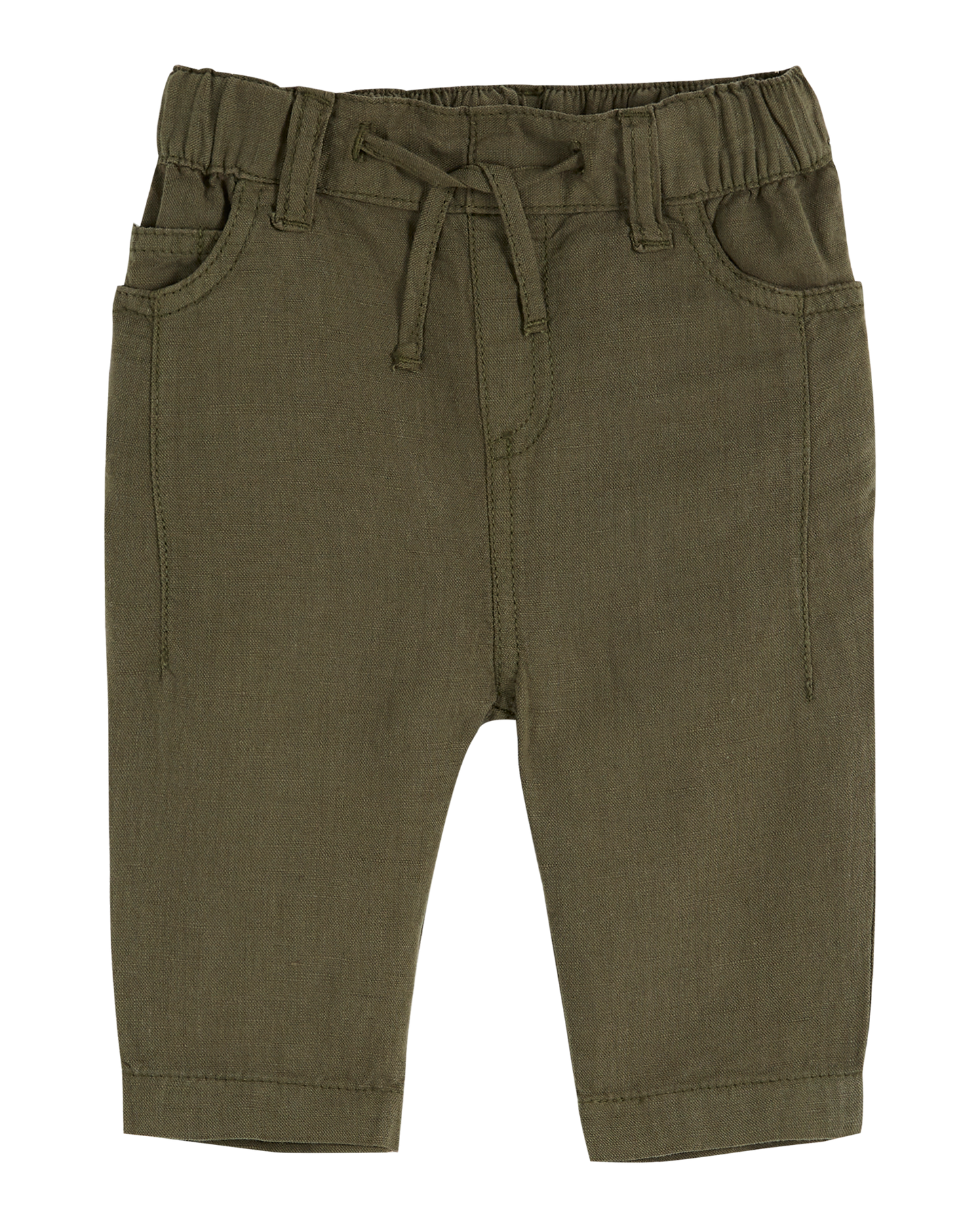 Pantalon lin coton salicorne
