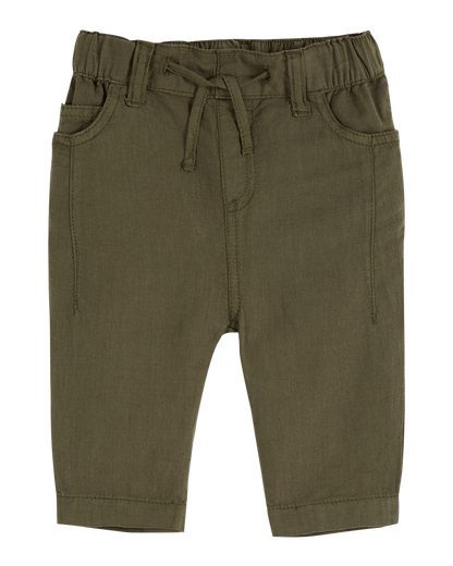 Pantalon lin coton salicorne
