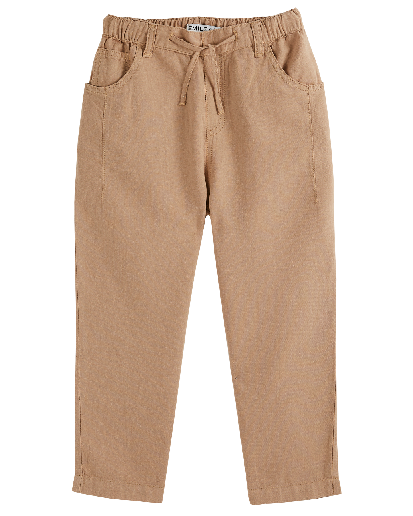 Pantalon lin coton sésame