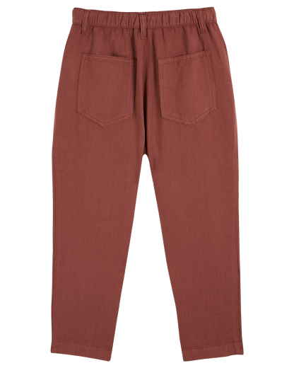 Pantalon lin coton terre