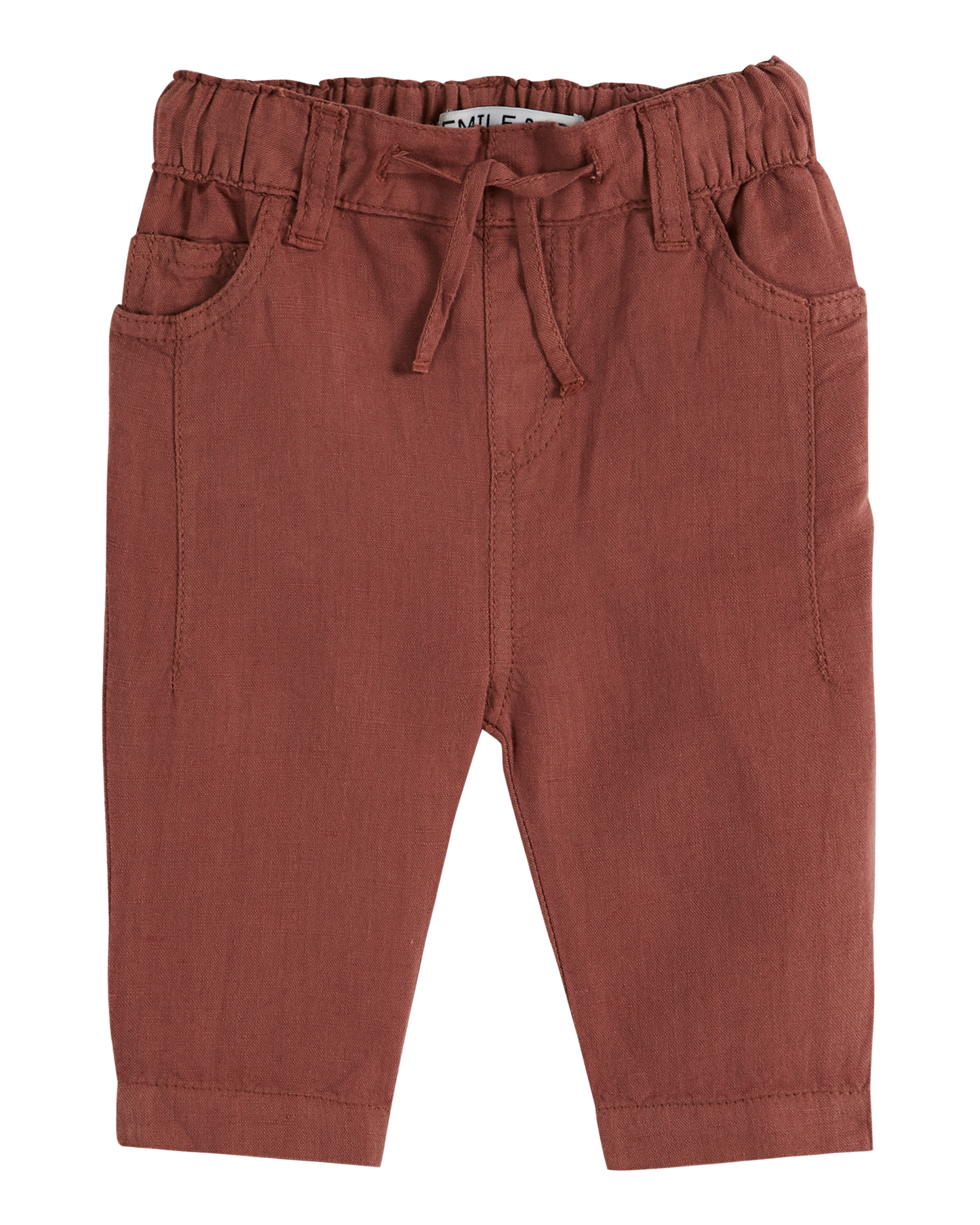 Pantalon lin coton terre