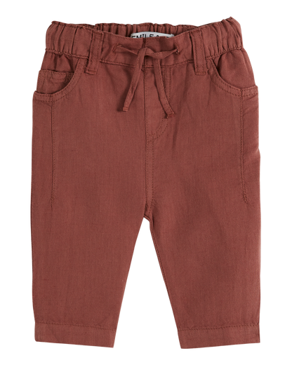Pantalon lin coton terre
