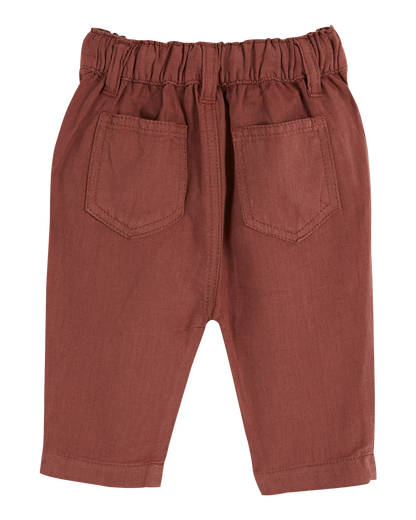 Pantalon lin coton terre