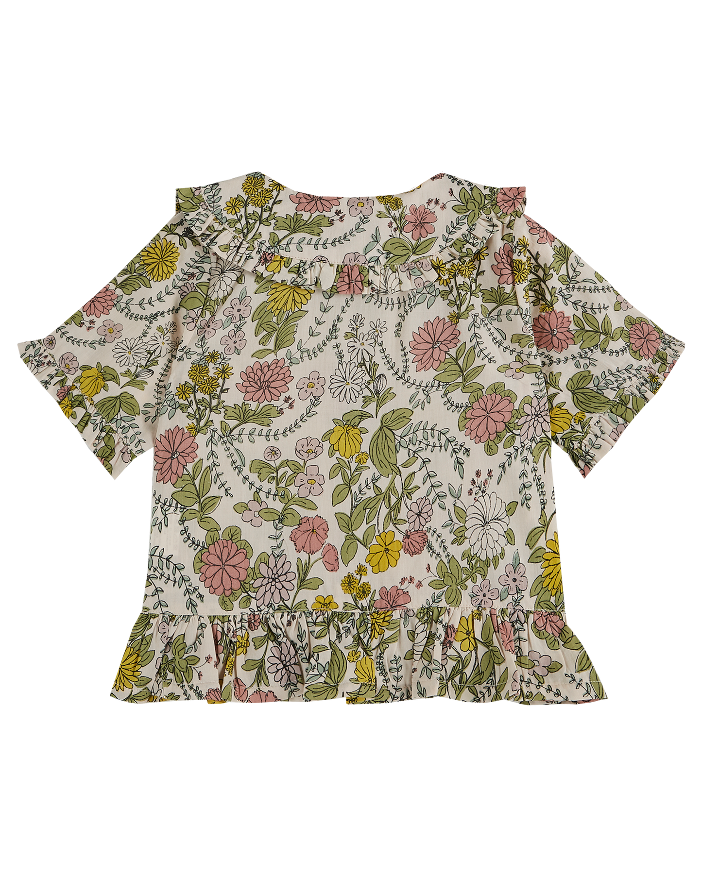 Blouse col brodé herbier