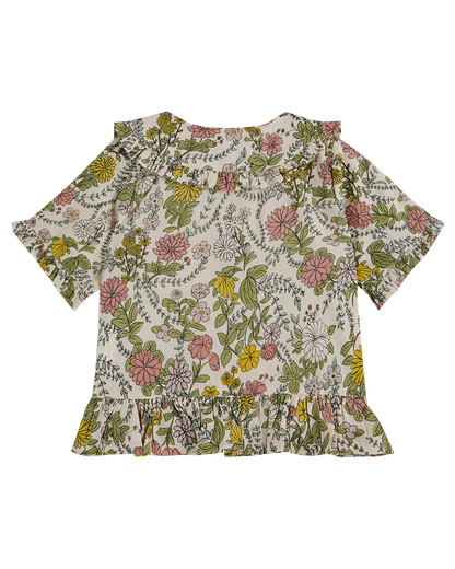 Blouse col brodé herbier