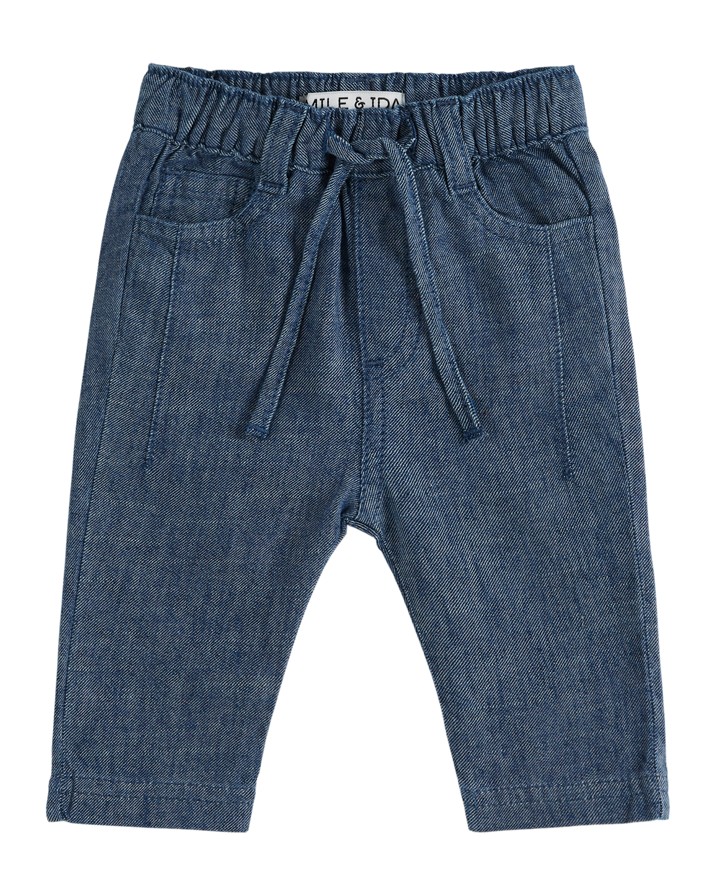 Pantalon lin et coton indigo