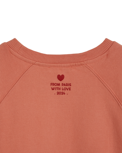 Sweat amour coton bio fille grenadine