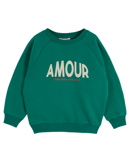 Sweat amour coton bio fille haricot