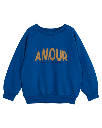 Sweat amour coton bio fille saphir