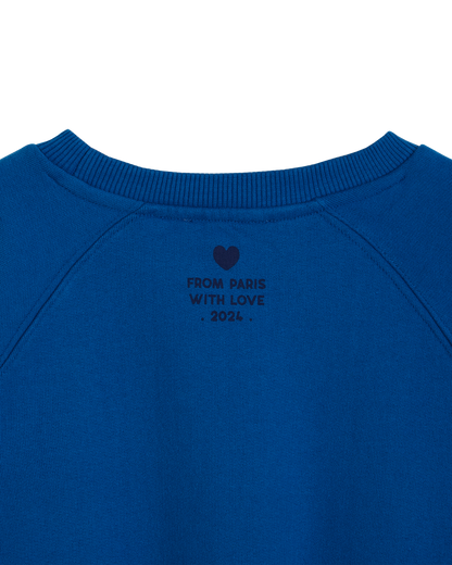 Sweat amour coton bio fille saphir