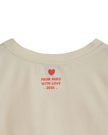 T-shirt paris coton bio enfant écru