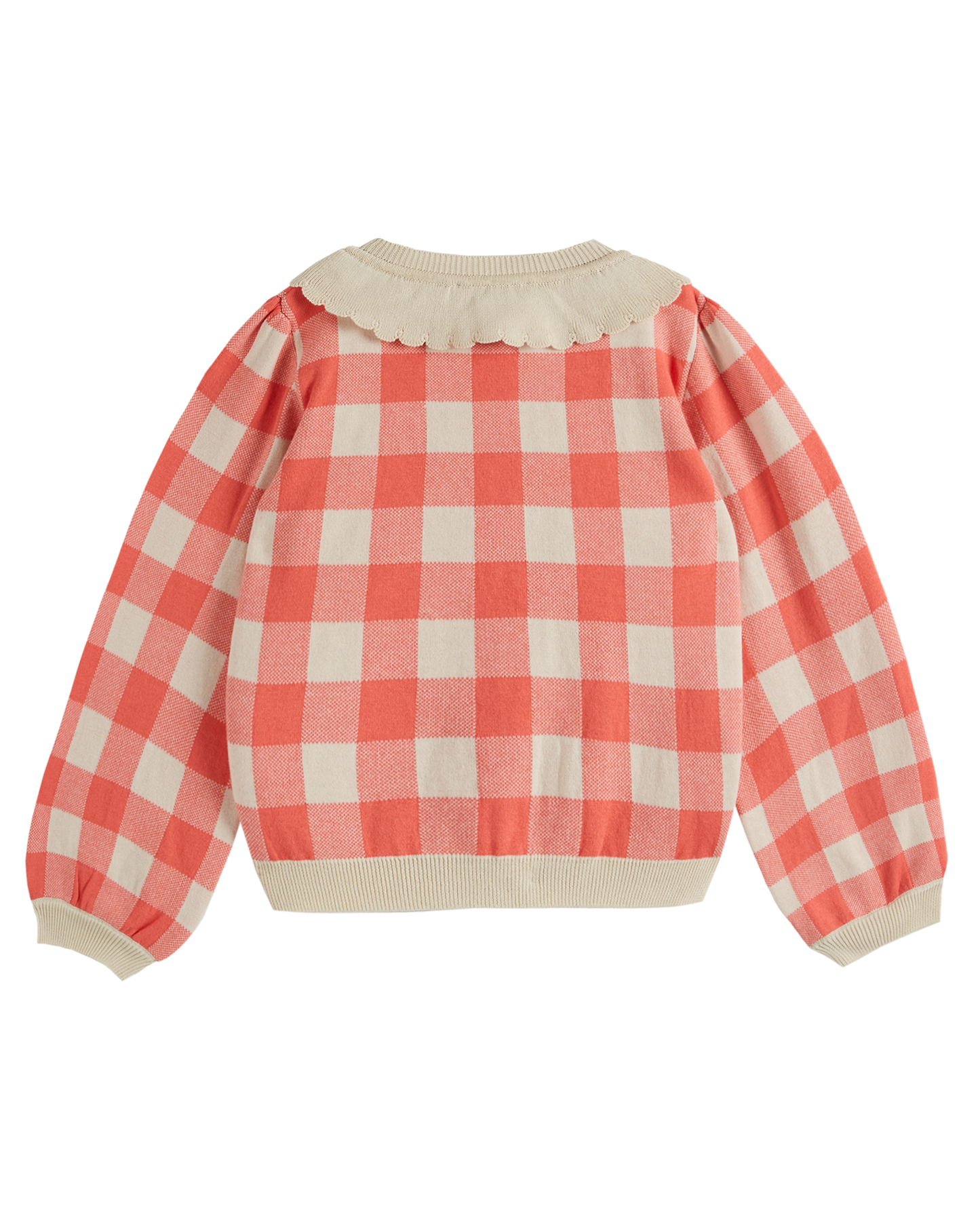 Cardigan coton bio fille vichy rose